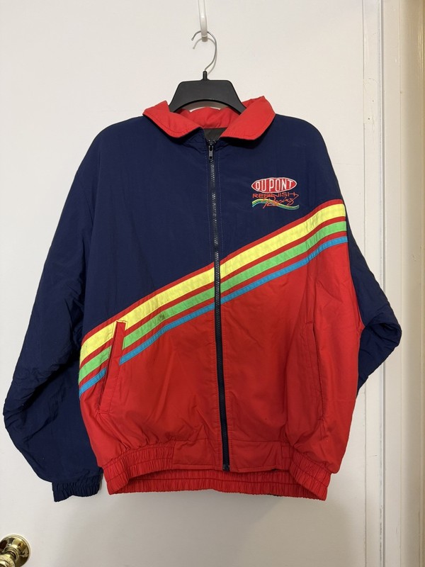 Jeff Gordon 1995 NASCAR Rainbow Warriors DuPont 24 Men's M Embroidered Jacket