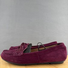 Vionic Norah Suede Moccasin Loafer Burgundy Slip-On Women s Size 8 US