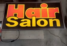 Vintage Lighted Beauty Hair Salon Studio  Sign