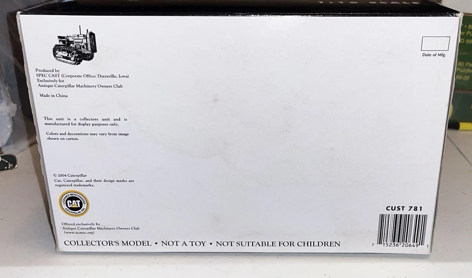 SPECCAST ACMOC Caterpillar Cat D2 Orchard Crawler Tractor 1/16 NIB. TAPE UNCUT - Image 4 of 4