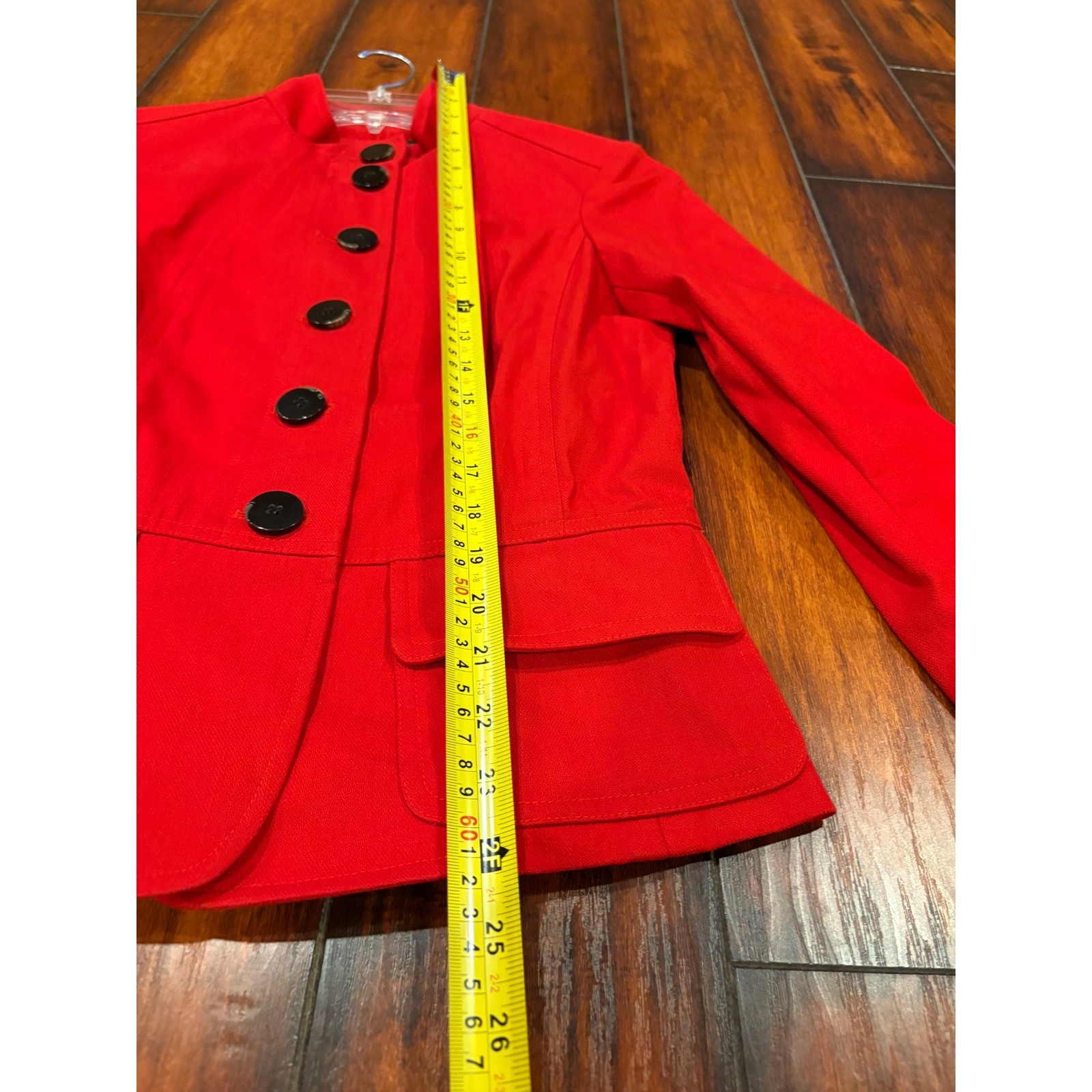 ETCETERA Red Fitted Blazer Jacket Button Front Ma… - image 6