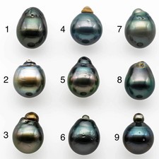 14-15mm Giant Size Tahitian Pearl in Teardrops Loose Undrilled with Natural Col