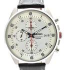 *Exc+5* Vintage SEIKO Chronograph 100m 7T92-0MF0 Silver Dial 40mm Mens Qz Watch