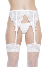 Coquette - 407 - Garter Belt - WHITE