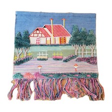 Retro Woven Boho Fringe Textile Wall Tapestry 3D Wall Hanging Woven Wool Indian