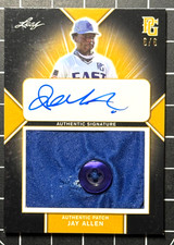 Jay Allen 2020 Leaf Perfect Game All American Classic Auto Shirt Button Relic /6