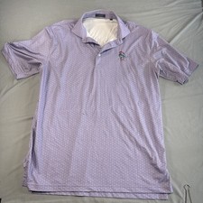 Turtleson Polo Shirt Mens Large Purple Golf Geometric Performance Stretch 156