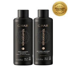 G-Hair Moroccan Treatment 2x1L 33.8oz Kit - Brazilian Keratin Smoothing Brush