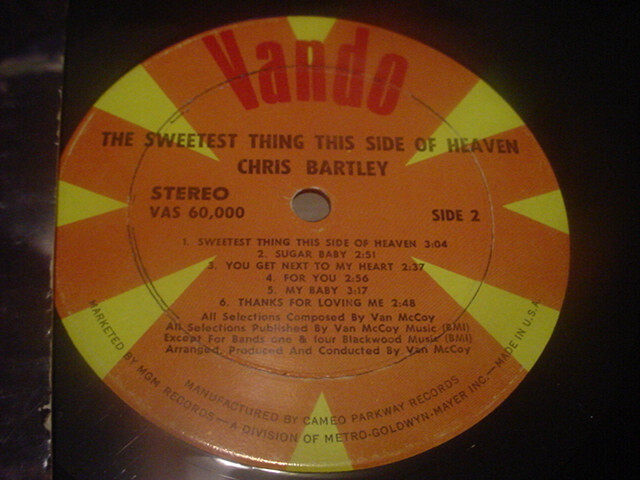 Chris Bartley /The Sweetest Thing レコード CHRIS BARTLEY the sweetest thing, vg+ lp on VANDO, 1967 stereo | eBay