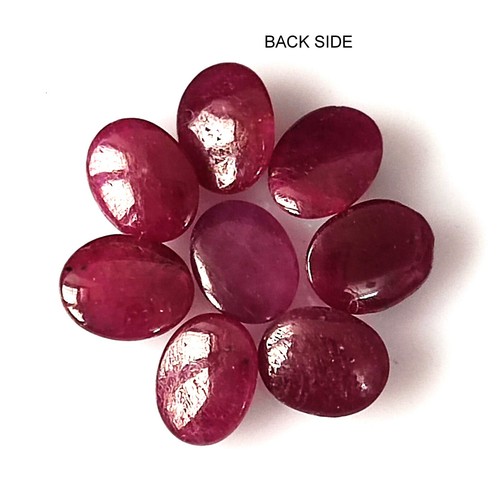 Red Ruby Cabochon Unheated 5X4 mm Oval Natural Calibrated Gemstone 8 Pieces Lot - Picture 4 of 4