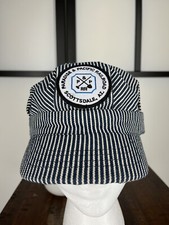 Conductors Engineer Hat Cap Youth Blue Stripe Paradise Pacific Railroad Park