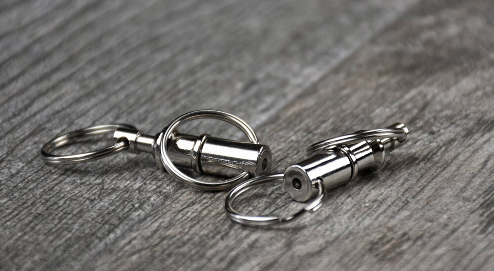 3pc Detachable Pull Apart Key Rings Quick Release Split Key Chains Brass Body