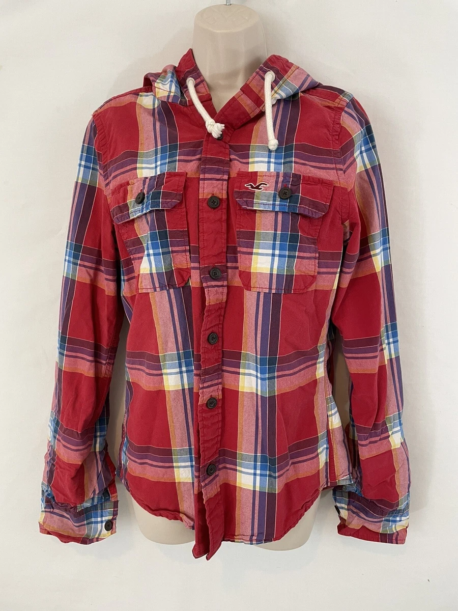Hollister plaid online hoodie