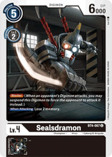 BT4-067 Sealsdramon U Black 2020 TCG Great Legend Booster