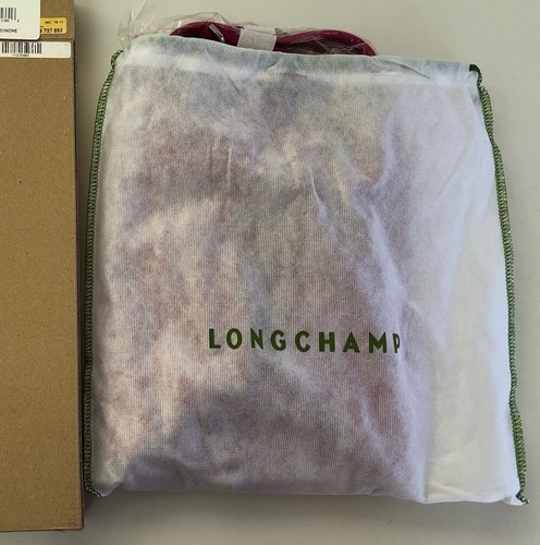 NIB Longchamp Le Pliage Cuir S Leather Zip Tote Shoulder Bag Cyclamen Pink New - Picture 21 of 21
