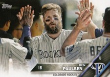 Lot of (10) 2016 Topps Mini BEN PAULSEN Card LOT SP/1000 #108 Rockies