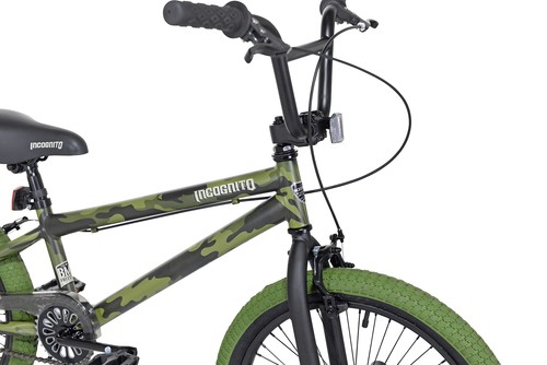 20" Boys BMX Bike Green Camouflage Child Bicycle NEW Stunt Freestyle Kids Ride - Picture 4 of 12