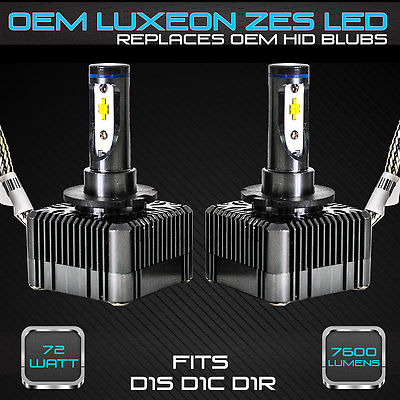 Stark 72W 7600LM Headlight LED Canbus Conversion Kit 6000K White D1S D1R D1C (B)
