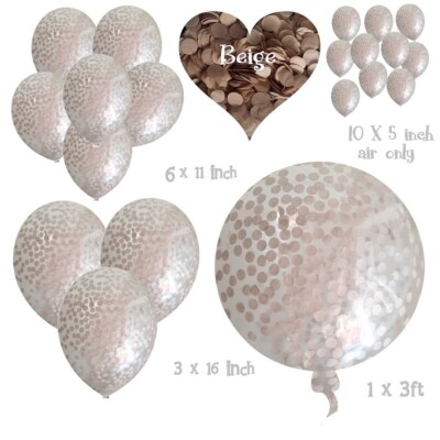 Biologisch abbaubare Konfetti Luftballons in Stein Beige Mix selber machen
