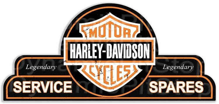 Harley Davidson Shield Tin Metal Sign Motorcycle Garage Workshop Australian made