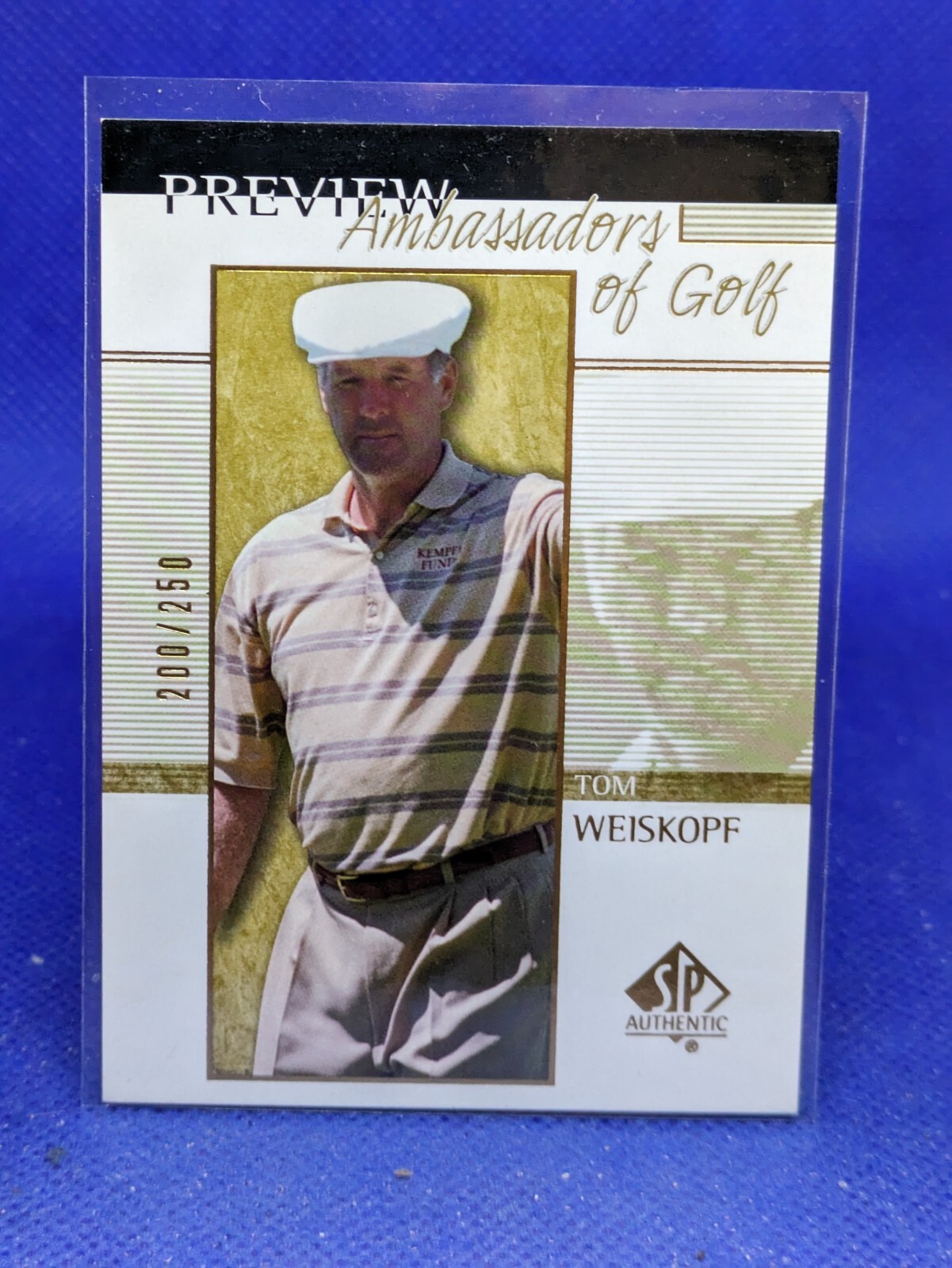 2001 SP Authentic Preview Tom Weiskopf #7 GOLD 200/250