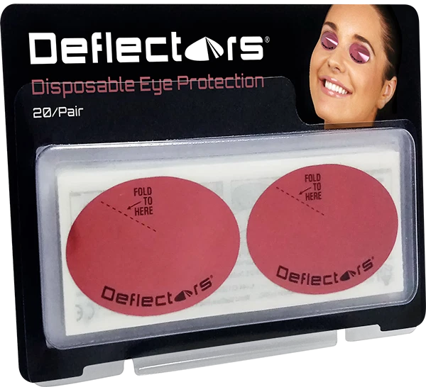 Paquete al por menor desechable pegajoso Stay Safe 20 pares de tumbonas protección UV para gafas