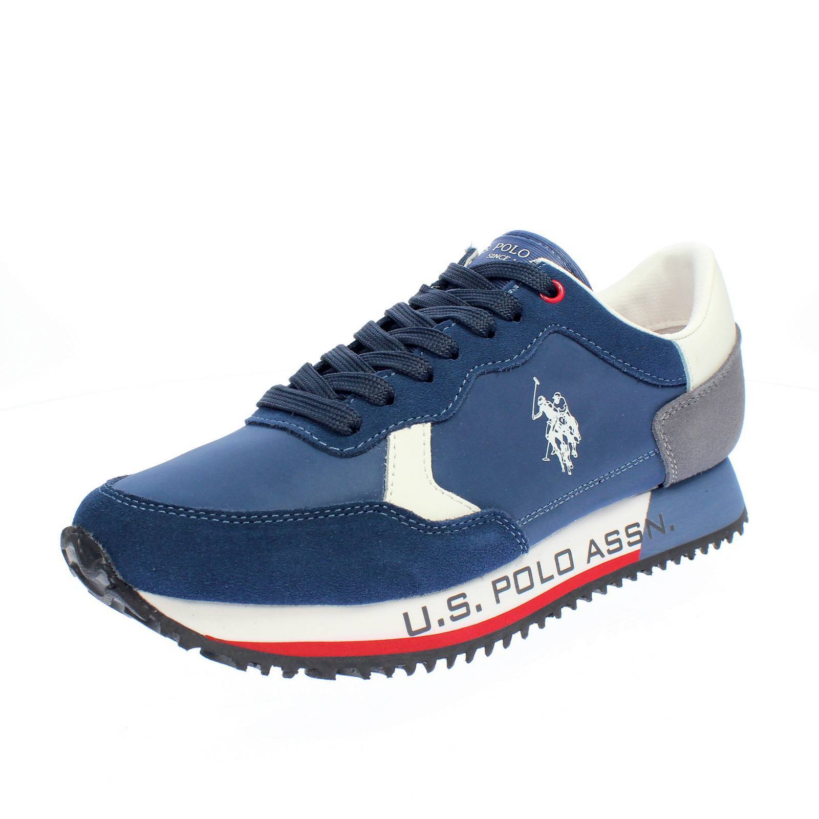 Американские Polo Cleef001a - Кроссовки из замши синего цвета - Taglia 45 [28,9 см] Scarpe