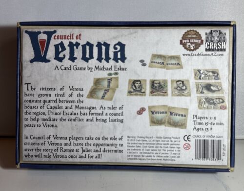 Council of Verona Card Game by Crash Games Romeo & Juliet 2013 - Complete - Picture 2 of 2