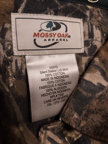 Mossy Oak Apparel 2004 NWT Mens 2XL BREAKUP Silent Stalker L/S Shirt - Picture 4 of 4