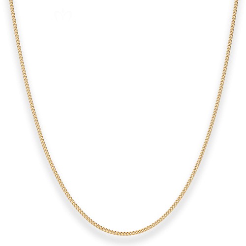 1,4mm Curb Chain Gold Chain Necklace IN 750 Yellow Gold 42cm - Zdjęcie 3 z 3