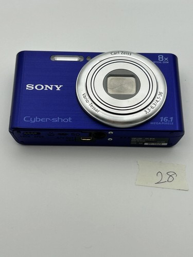 Appareil photo numérique vintage 16,1 mégapixels CCD SONY Cyber-shot DSC-W730 - 100% fonctionnel - Bleu
