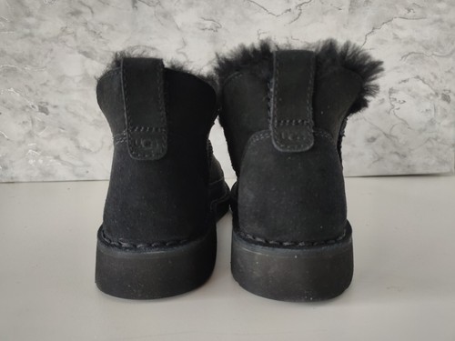 UGG AUSTRALIA MELROSE BLACK SHEARLING ANKLE BOOTS UK SIZE 3. - Picture 7 of 12