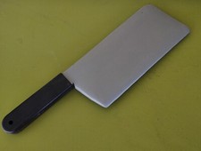 Artificial Fake Meat Cleaver Knife Halloween Prop Plastic. HBL