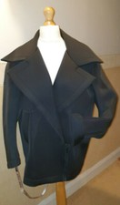 House Of Cb London Black Coat Women's Size L Rubber Satin Texture