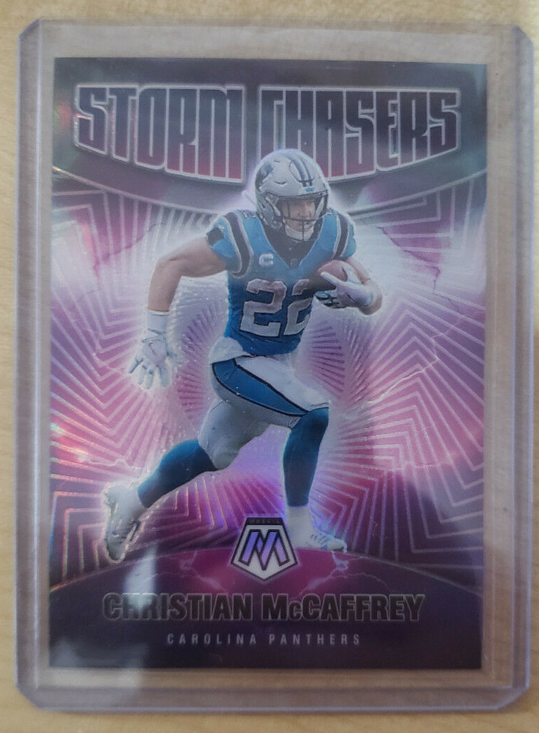 2021 Panini - Christian McCaffrey No. SC-8 - Mosaic Storm Chasers - SSP Case Hit