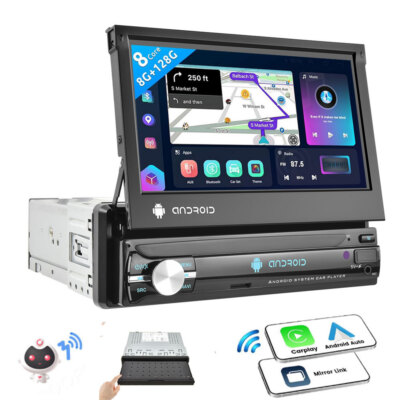 8-Kern 8+128GB Android 13 Universal 1DIN Autoradio GPS Navi WiFi 4G CarPlay DSP