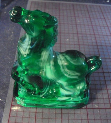 Joey Horse vetro boyd luminoso cristallo di scorie verde menta - Foto 2 di 5