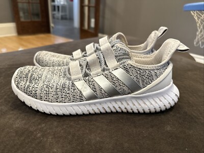 Adidas Kaptir Mens Size Gray White Athletic Running Shoes