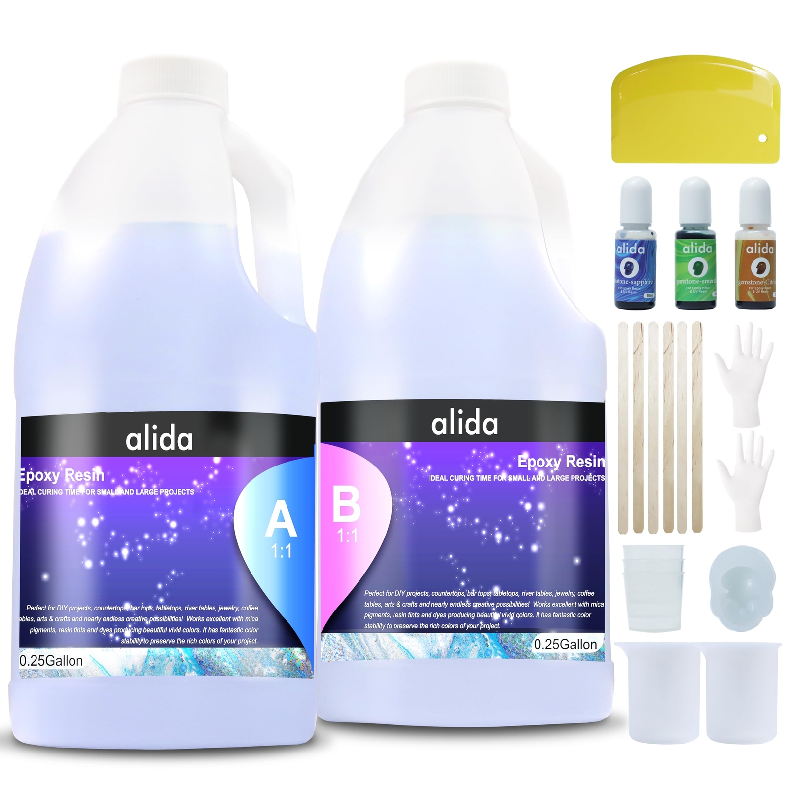 0.5G DIY Crystal Clear Epoxy Resin Kit for Art & Jewelry Crafting