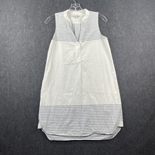Madewell Dress Women’s Extra Small White Blue Stripe Sleeveless Shirt Lightweigh