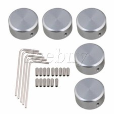 5Pieces Silver Guitar Effects Parts Stomp Swi...