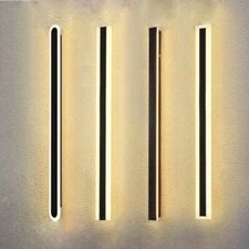 LED Long Strip Wall Light Modern Linear Wall Sconces Lamp For Patio Outside Yard