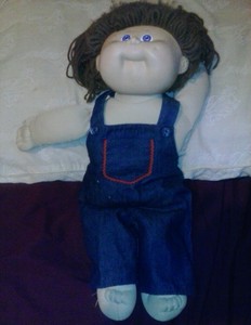 Vintage Cabbage Patch Kids Brown Haired Boy Overall Doll1980s Cpk