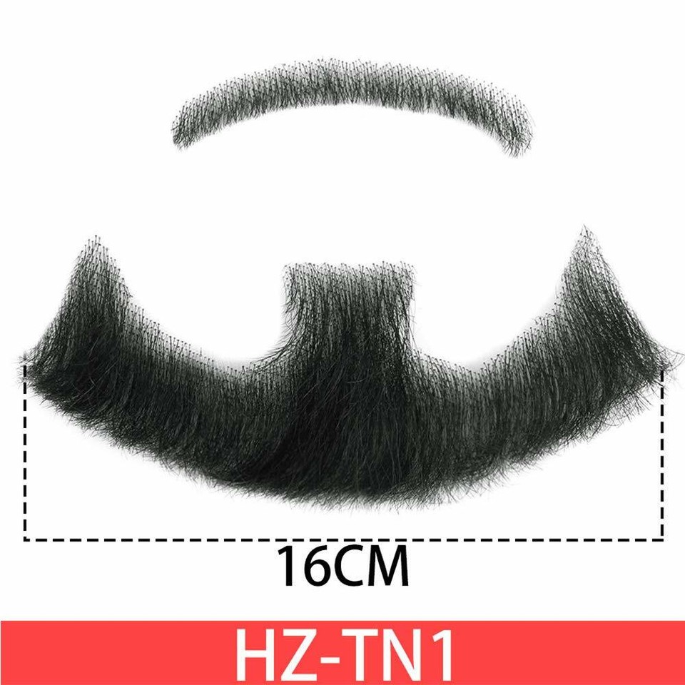 Fake Beard Hand Made Real Human Hair Lace Comfortable Invisible ...