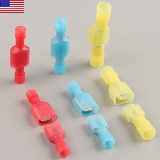 200/100PCS Male  Female Insulated Wire Spade Terminal Crimp Connector 10-22AWG