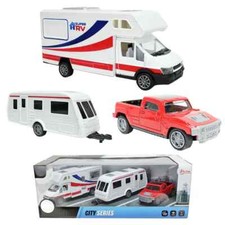 Wohnwagen Spielzeug Auto Set Camping mit Rückzug-Antrieb Spielzeug Campingwagen