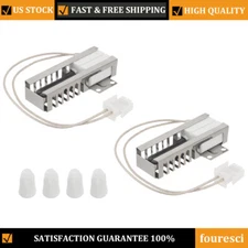 Set of 2 Gas Oven Ignitors for GE WB13K21 Flat Stove Range Igniter AP2020569 NEW