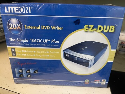 NEW Sealed 2007  Lite-On 20X DVD Writer With Lightscribe Direct Disc Labeling