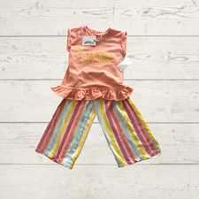 Jessica Simpson Girls 2 pieces Set Top Stripe Pant Size 6 K0015
