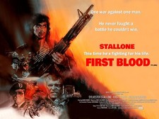 FIRST BLOOD 1982  quad poster print 30x40" Stallone Richard Crenna FREE P&P